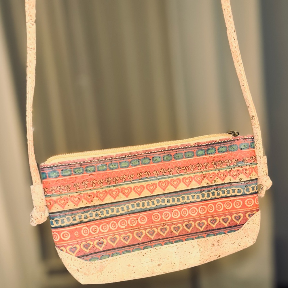 Unique Handmade crossbody Colorful Patterned Women's Cork Bag
